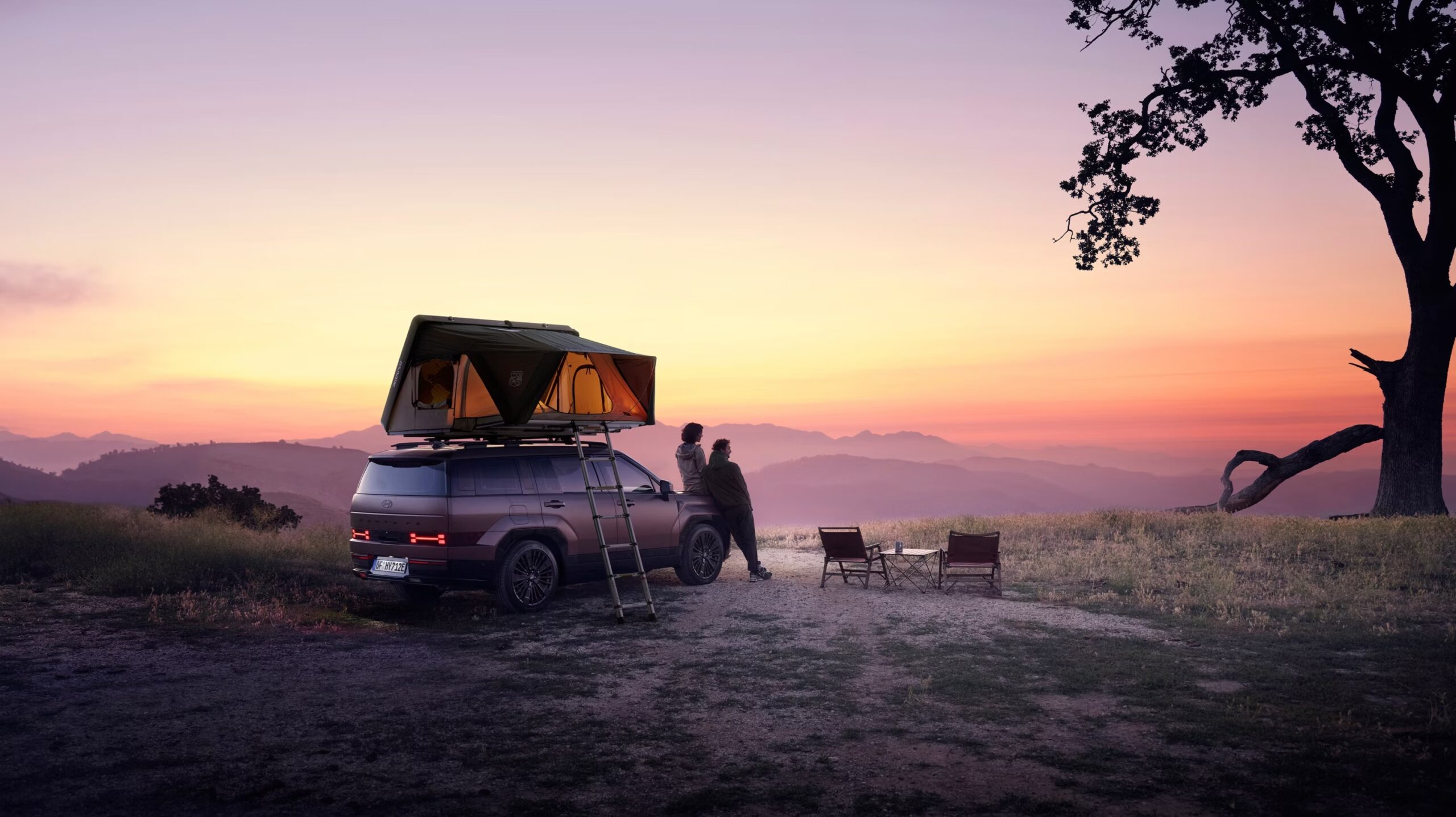 Hyundai SANTA FE med ett taktält