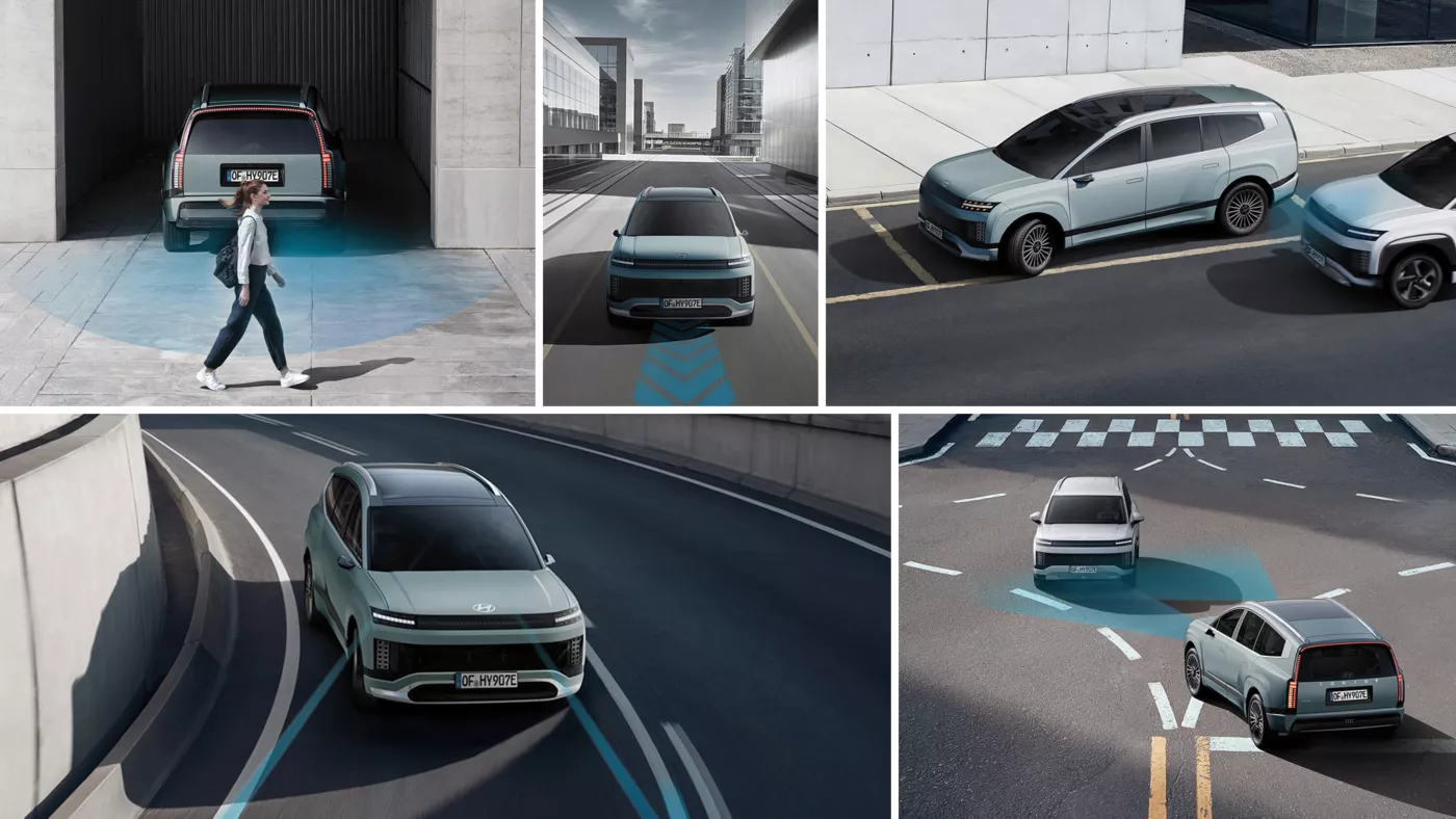 Säkerhets- och förarstödsfunktioner i Hyundai IONIQ 9