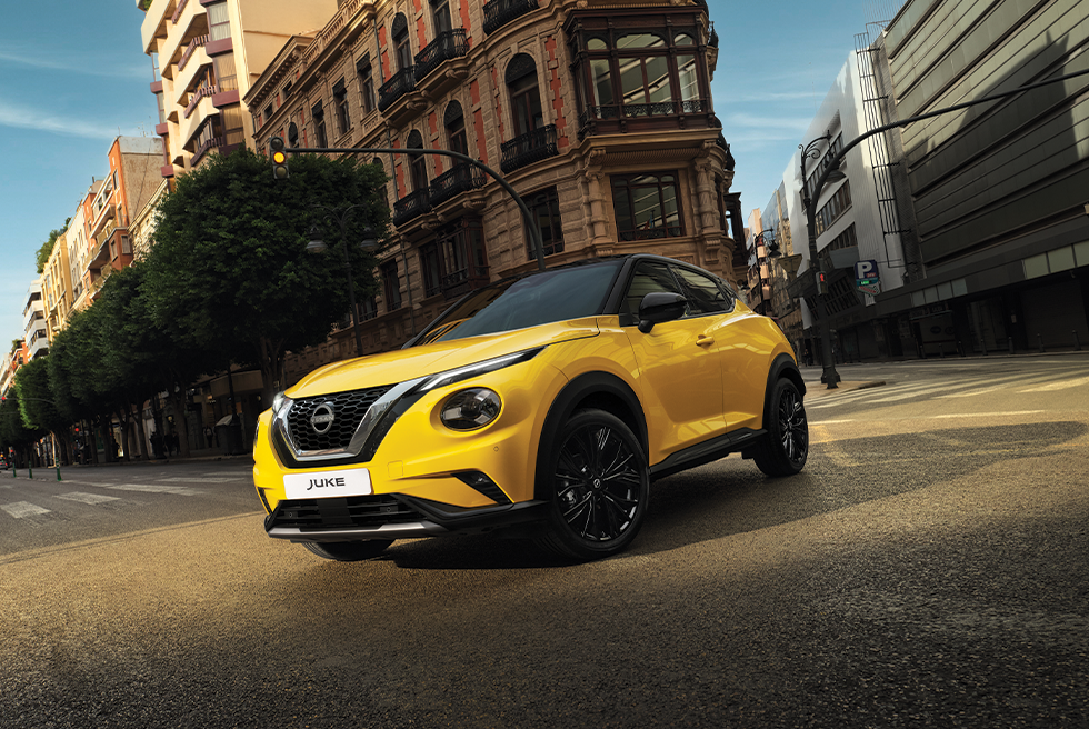 Nissan Juke gul exteriör