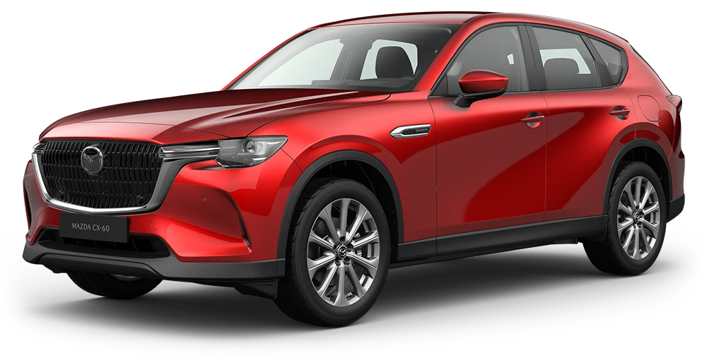 Röd Mazda CX-60 Exlusive-Line