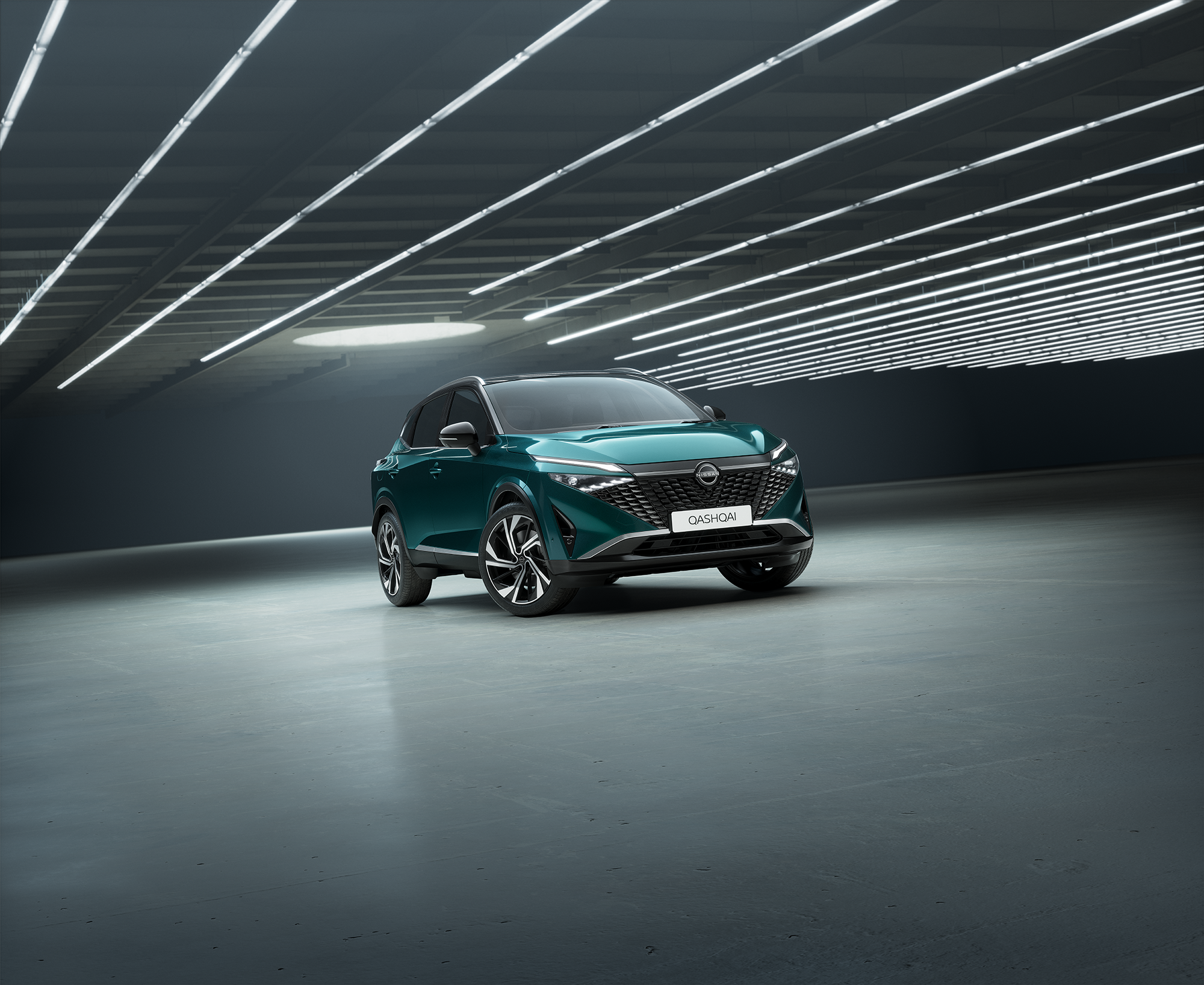 Nissan Qashqai i grön färg