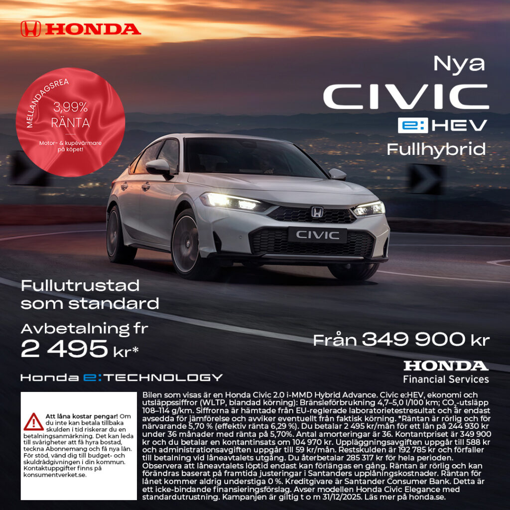 Mellandagsrea - Honda Civic