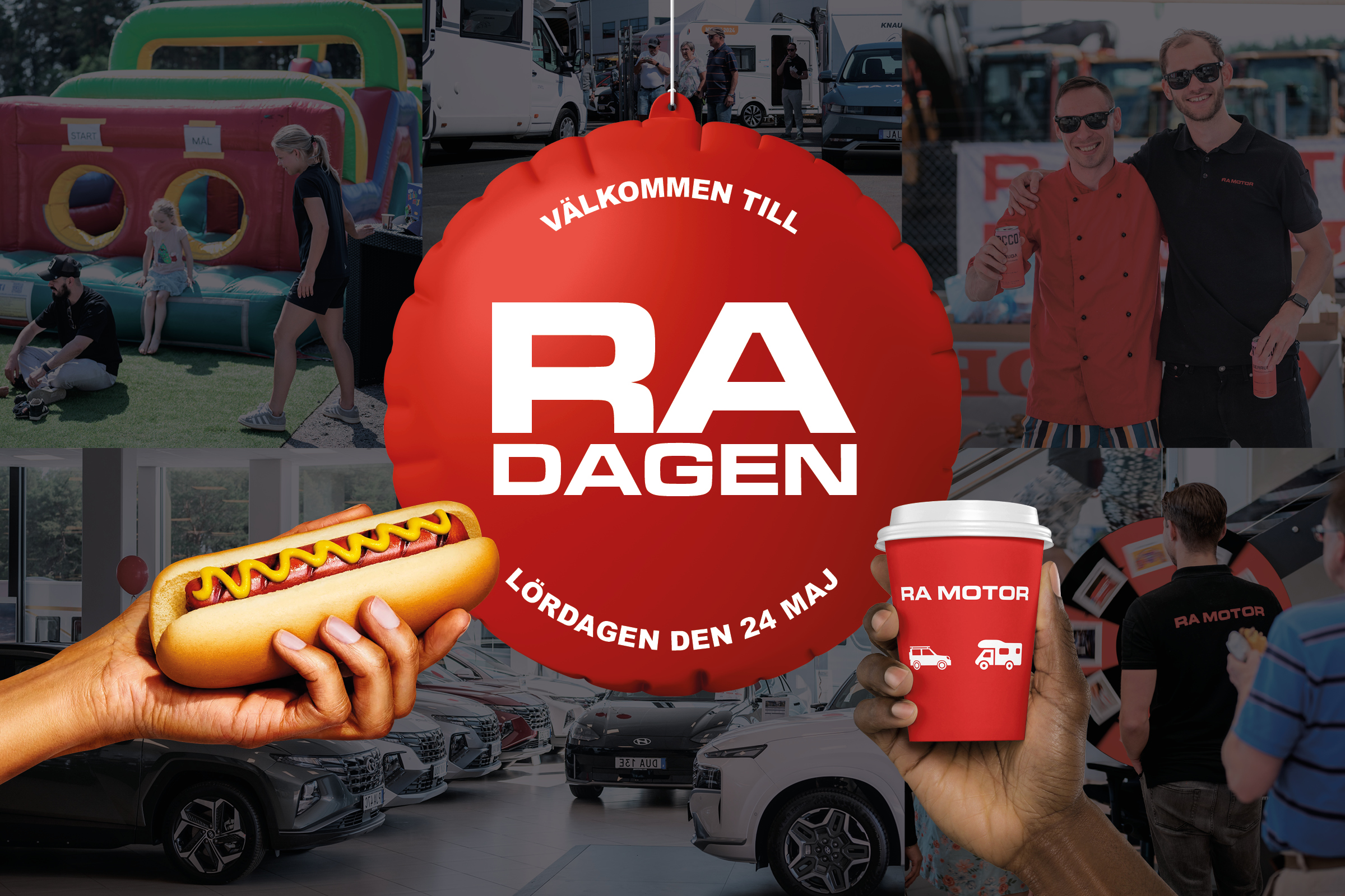 RA Motor - RA Dagen 24 Maj Ballong, Korv, Kaffe, Bilar, Husbilar, Barn