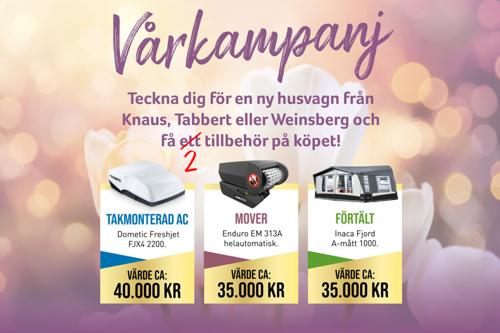 RA Motor Vårmässa - kampanj tillbehör Husvagnar